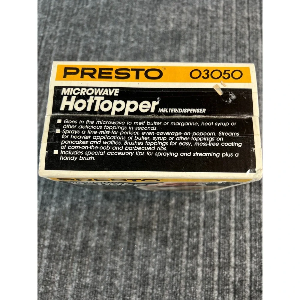 New Vintage PRESTO Microwave HotTopper Melter Dispenser White 20-994 Unopened